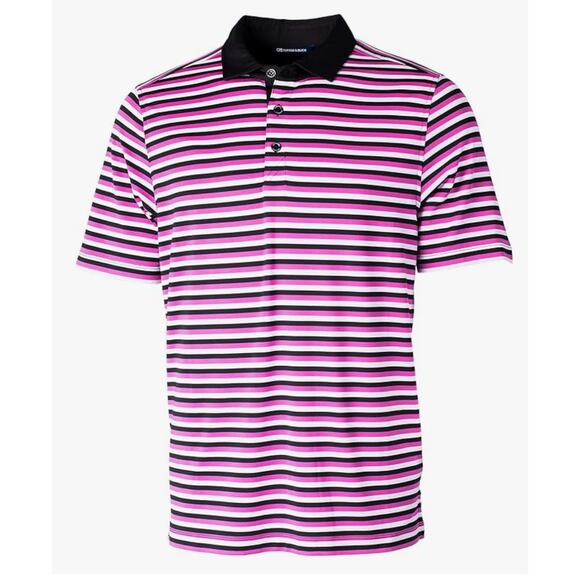 NWT Cutter & Buck Mens Forge Polo Multi Stripe Aster Size XL - Picture 10 of 10